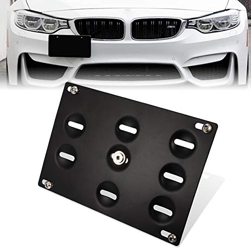 GTP Front Bumper Tow Hook License Plate Mounting Bracket Holder Relocator for BMW