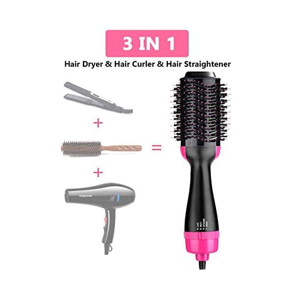 Hair-Dryer-Brush-Hot-Air-Brush-Professional-One-Step-Hair-Dryer-Volumizer-3-in-1-Upgrade-Anti-scald-Negative-Ionic-Technology-Hair-Straightener-Brush Hair Dryer Brush Hot Air Brush Professional One Step Hair Dryer & Volumizer 3 in 1 Upgrade Anti-scald Negative Ionic…