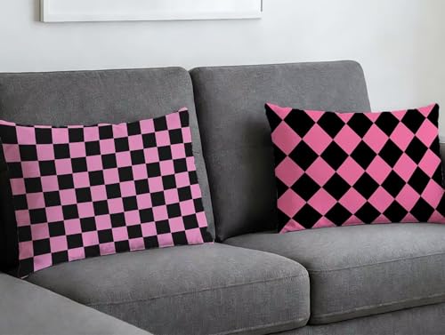 Housse de coussin rose 60x90 en velours pour décoration canapé - 3