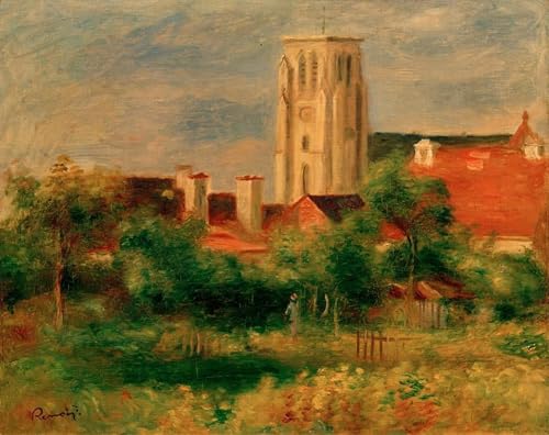 Affiches d'art Renoir l'église d'Essoyes pour créer un salon chaleureux