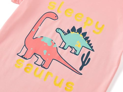 Tebbis Snug-Fitting Unisex Pajamas for Boys & Girls – Dino/Stripe PJs Soft Modal Fiber Toddler Little Jammies Size 2T-73