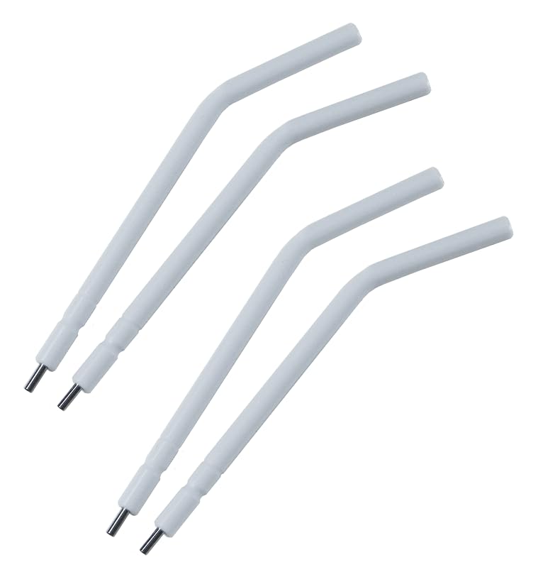 AmeriCan Goods 100/Pack Disposable Dental Air Water Metal Core 3-Way Tips EZ Stainless Steel Core Air Water Spray Nozzle Safe-Tips