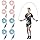 8 Pack Beaded Jump Rope for Kids, Tangle-Free Upgraded Segmented Jumping Rope for Workout, Adjustable Skipping Rope Speed Rope for Men Women with Soft Non-slip Handles