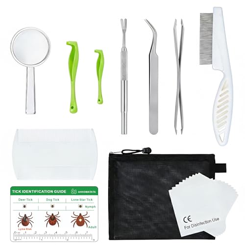 AHHOMATATA 10-in-1 Tick Remover Kit