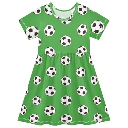 Girls Summer Dresses Toddler Casual Short Sleeve A-Line Sport Dress