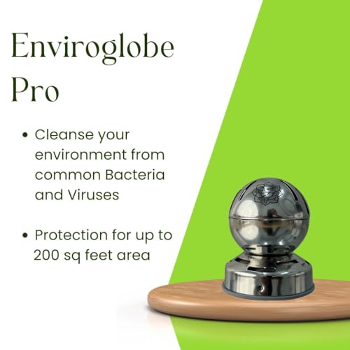 Image of Enviroglobe Pro | Protection from Bacteria and Viruses | Tested & Certified | Use at Home, Office and Car | Stainless Steel | Colour - Silver