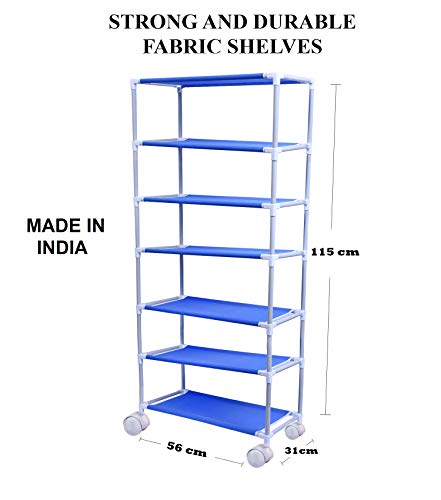 Image of Little One's | 6 Shelves Baby Foldable Wardrobe | Aquatic Blue (Made in India, ISI Certifed), LW6 /FB