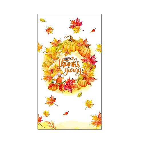 Thanksgiving Pumpkin Disposable Paper Napkins with Pumpkin Maple Leaf & Thankful Design, Thankful Hand Paper Towels for Thanksgiving Harvest Autumn Home Dinner, Kitchen, Fall-Themed Celebrations Thanksgiving Pumpkin Disposable Paper Napkins with Pumpkin Maple Leaf & Thankful Design, Thankful Hand Paper Towels for Thanksgiving Harvest Autumn Home Dinner, Kitchen, Fall-Themed Celebrations