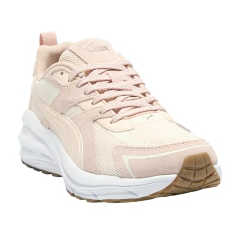 PUMA Women's Hypnotic Leather Shoes, Black-Warm White-Alpine Snow, 73