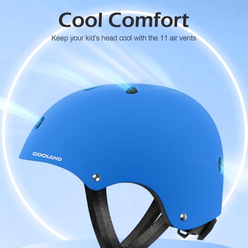 Image of Odoland Kids Bike Helmet for Boy Girl Age 3-8 for Cycling, Scooter, Skating
