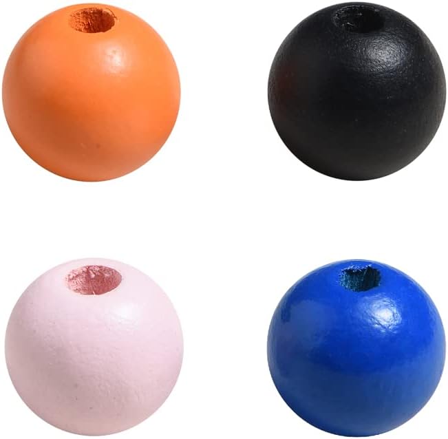 230PCS 16mm Colored Natual Wooden Beads for Craft,23 Colors Colorful Round Painted Wood Spacer Loose Beads for Home Party Festival Decoration (Mixed Color 16mm) - Image 7