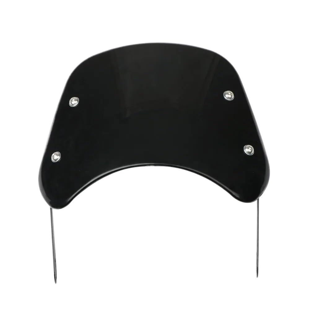 Pare-brise universel moto noir saute-vent pour custom et Harley