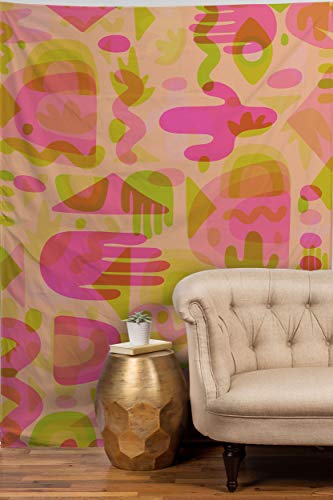 Image of Society6 Doodle by Meg Colorful Cutout Prit Tapestry, 50 in x 60 in, Multi