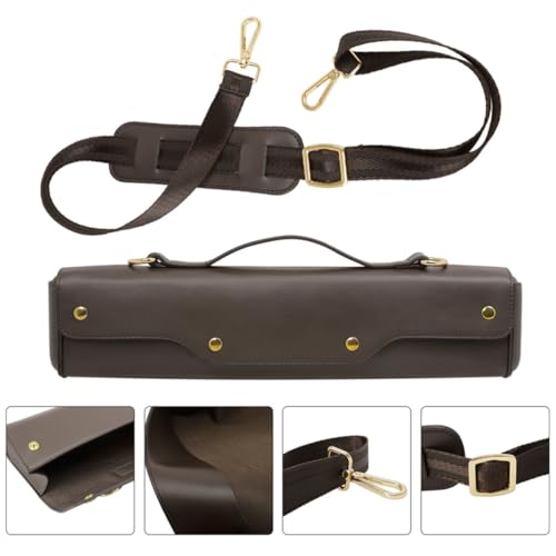 Housse de flûte Toddmomy imitation cuir café aspect premium chic - 7