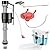Teviora Universal Toilet Flusher Replacement Kit, Water-Saving & Height Adjustable Fill Valve, 2-Inch Flapper, Toilet Handle Lever