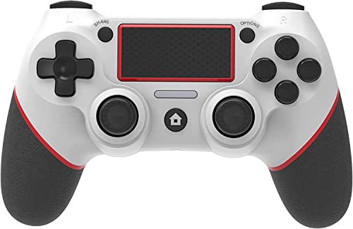 Accesorios PlayStation, Video Games Mando inalámbrico PS4 para PS4/PS4 Slim/PS4 Pro/PC con cable de carga USB con doble vibración, panel táctil con clic, función de audio, barra de luz y...