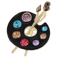 TOVINANNA Broche En Forme D'Assiette De Peinture À L'Huile Épingles À Revers Épingles À Palette De Peinture Épingles À Revers Broches Accessoires Pour Femmes Bijoux Broche