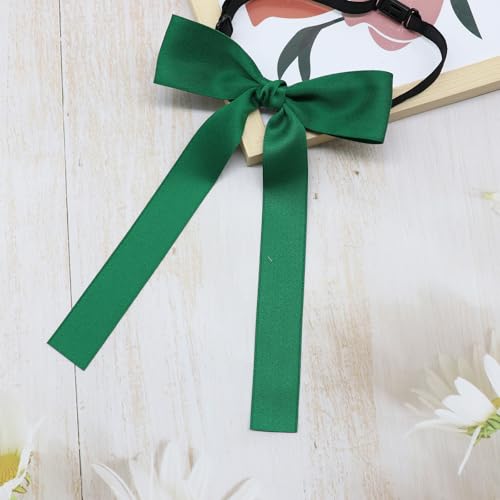 Image of Luckyvestir Western Bow Ties for Men Women, Black /Red Colonel Satin Ribbon String Bow Tie for Costume Uniform