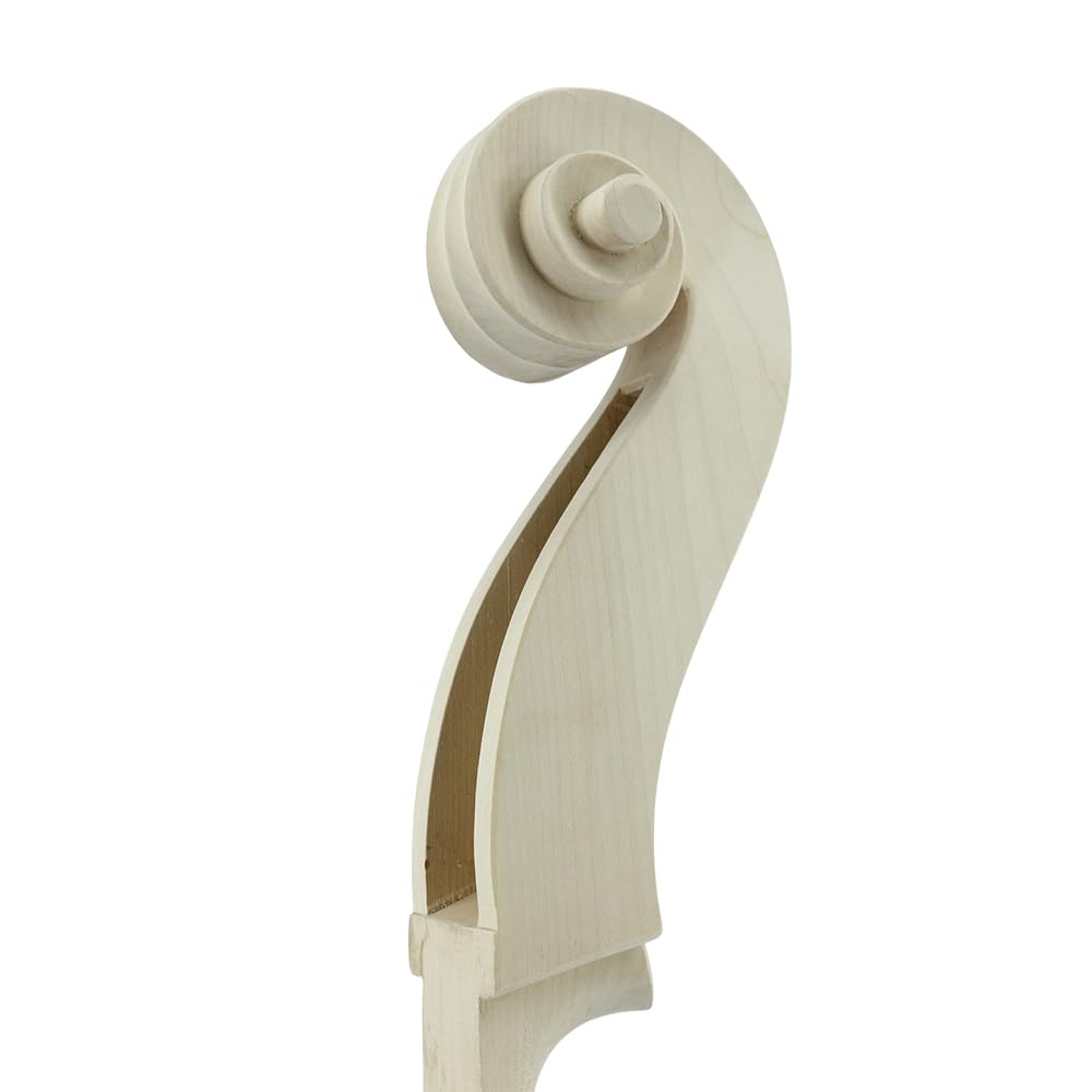 Manico verticale per contrabbasso 3/4, in legno d'acero, per riparazioni fai da te, ideale per strumenti di qualità, progetti, contrabbassi, sostituzione non porosa non finita (3/4)
