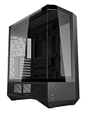 darkFlash DY460 ATX Full-Tower PC Gaming Case, High Airflow, 330° Full-View Tempered Glass Panels, Separate PSU Chamber, Supports RTX 5090 up to 400mm, 360mm Radiator Support, USB-C, Black