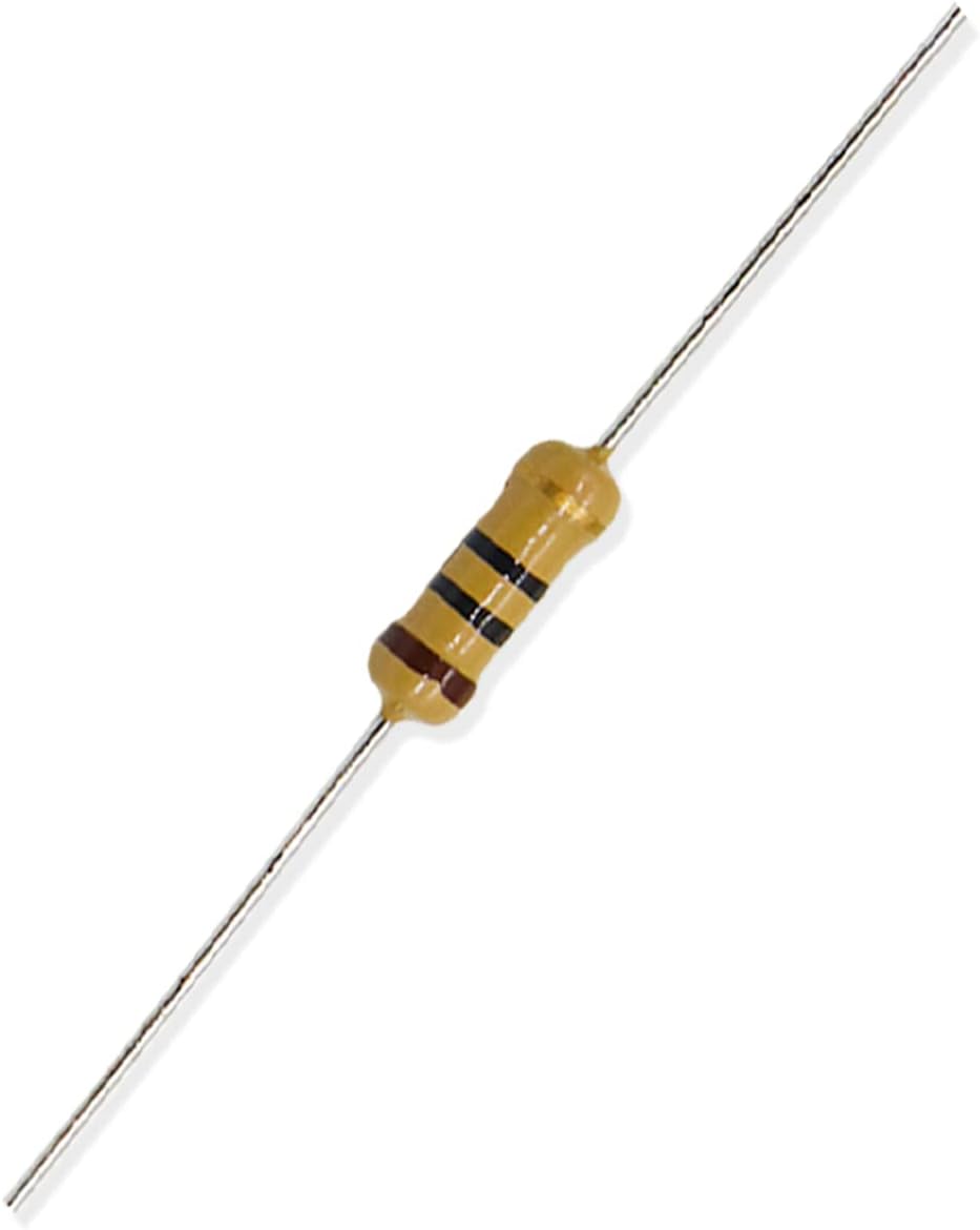 Electronic Spices 50Pcs 10 Ohm (Ω) 1/2w (0.50 watt) ±5% Tolerance 10 MR Ω ohm MF Through Hole Resistors Axial Lead