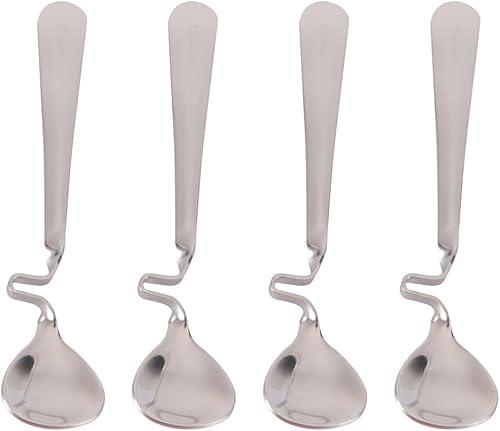 Garneck Juego de 4 cucharas de café expreso, cucharas demitasse, cucharas de café pequeñas de acero inoxidable, cucharas de miel, cucharas de postre
