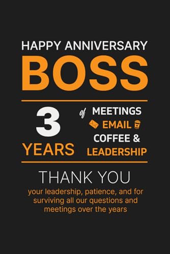 3 Year Work Anniversary Notebook for Boss: Thoughtful Appreciation, Thank you & Inspirational Gift for Managers, Office Bosses, and Leaders from Employees, Co-workers image 2