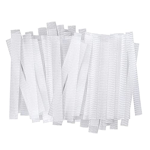 Skypia 100 Pcs Makeup Brushes Pen Guard Protector Set Reusable Expandable Elastic Netting Mesh Cover Sleeve (Not Include Brushes) White (100 Pcs) #TOP14