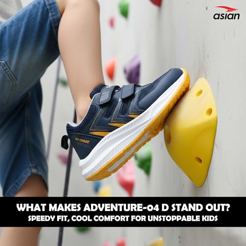Image of ASIAN Adventure-04 D Velcro Shoes for Kids | Lightweight Sports Shoes for Boys & Girls with Easy Velcro Closure | Breathable Shoes with Strong Grip for Play, School