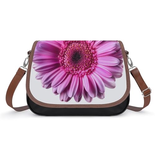 Sac à bandoulière imperméable en cuir pour femmes fini les affaires mouillées grâce au gerbera