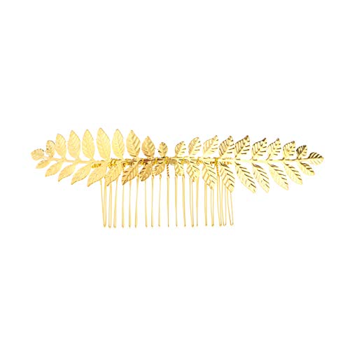 Unicra Wedding Hair Comb Handmade Gold Hair Combs Decorative Gold Leaf Bridal Hair Accessories for Brides and Bridesmaids
