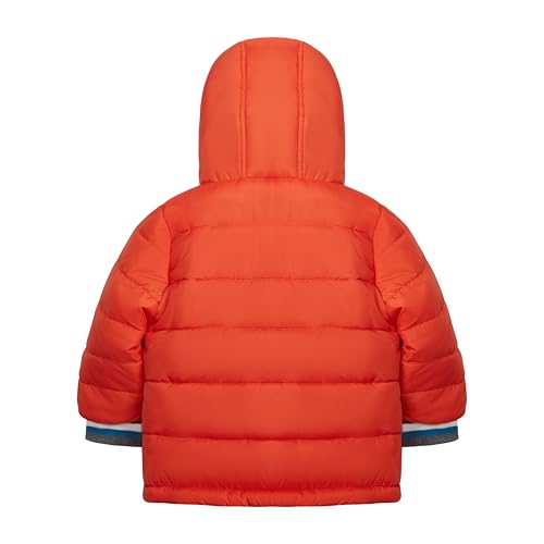 Image of LONDON FOG Boys' Heavyweight Winter Puffer Coat With Sherpa-lined Hood and Chest Pockets