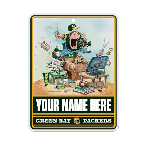 Rico Industries NFL Football Green Bay Packers Gary Patterson's The Fan Personalized/Custom Metal 8.5