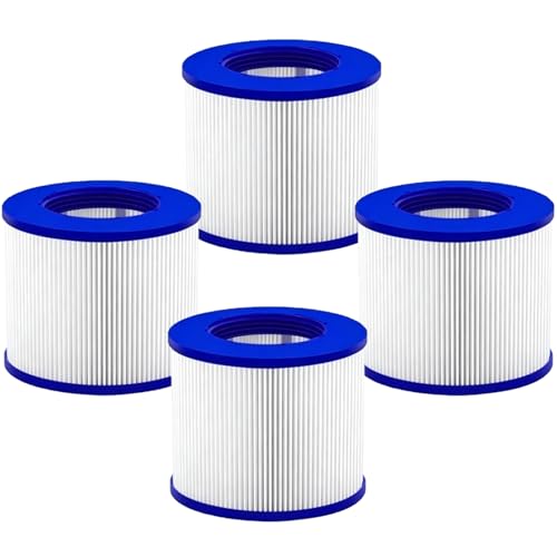 TIDGRD Filterkartuschen für aufblasbares Spa filterkartusche für Whirlpoal spa zubehör Mit Gewinde für Clever Spa Filter 76 X 100 mm.(4 Pcs)