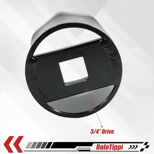 Image of 2-3 /4-Inch 8 Point Wheel Bearing Locknut Socket, 3 /4-Inch Drive, for Axle Nut Socket, Remove and Install Wheel Bearing Nuts, Carbon Steel, Powder-Coated (2-3 /4 inch 8PT, 3 /4 inch Drive)