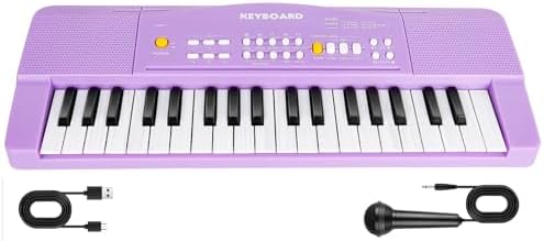 37 Keys Kid Toddler Toy Piano Keyboard Electric Pianos with Microphone