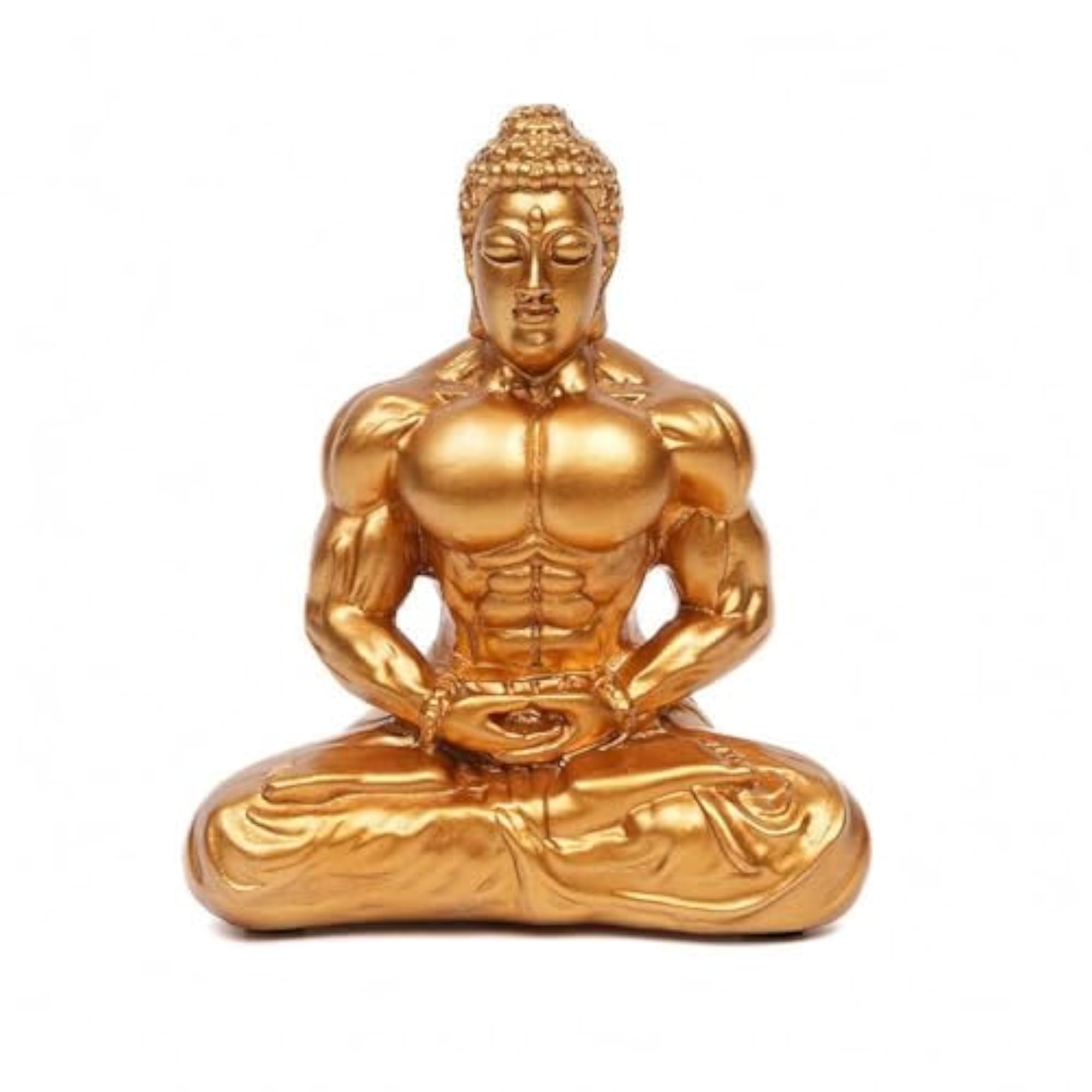 Zen Buddha Statue, Glossy Finish, Meditation Decor