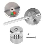 Vacant Engaged Indicator Bolt, Vacant Occupied Toilet Door Lock, Chrome Deadbolt Privacy Partition Latch for WC Public Restroom Bathroom