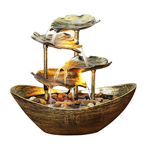 Fontaine de bureau design sculptural en feuille pour interieur chic