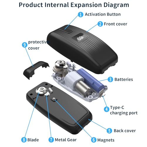 Electric Can Opener with LED Display, USB Rechargeable Electric Can Opener for Seniors & Arthritis, One-Touch Automatic Can Opener, Hands-Free, Smooth Edge, Compact, Cordless by EROBSKJ - Image 2
