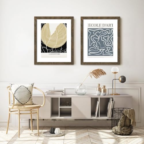 Image of Picrit 24x30 Rustic Brown Puzzle Frame, Picture Frame for Wall, 3 Pack
