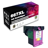 Weizhiya 667XL Ink Cartridges Replacement For HP Printers - Black & Tri-Color 2-Pack