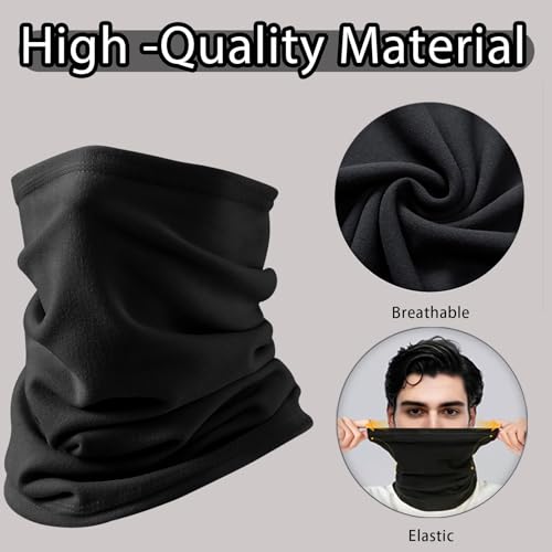 Neck Gaiter Warmer Winter for Men&Women, Windproof Face Scraf Cover Fleece Face Mask for Cold Outdoor Activities4