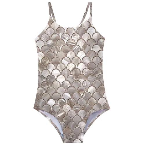 Girls Sparkle Swimsuits Quick Dry Adjustable Straps Bathing Suit Toddler UPF 50+ Fish Scale Beach Swimming Surfing Swimwear