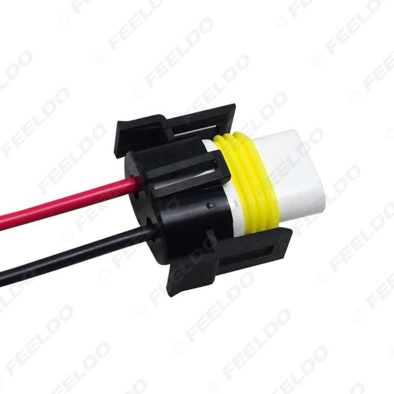 10Pcs H11/H8 Heavy Loose Wiring Ceramic Socket Plug Connectors Adapter Pigtails for Headlights Fog Lamps #FD-5468