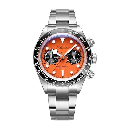 ADDIESDIVE Men's Wrist Watches Tachymeter Chronograph VK64 Quartz Sweep Second Movement K1 Bubble Glass BFW9 Lume Street Art Fashion Driver's Watch
