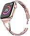 MARGE PLUS Compatible with Apple Watch Band 40mm 38mm 44mm 42mm, Women Bling Wristband for iWatch SE Series 6 5 4 3 2 1 Metal Stylish Strap