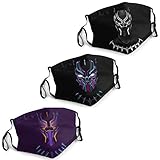 Black Panther Face Mask Unisex Face Balaclava Protective 5-Layer Anti-Dust Washable Reusable