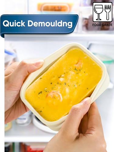 Image of 8 PCS 1 Cup Silicone Freezer Molds with Lid, 8oz Soup Freezer Molds