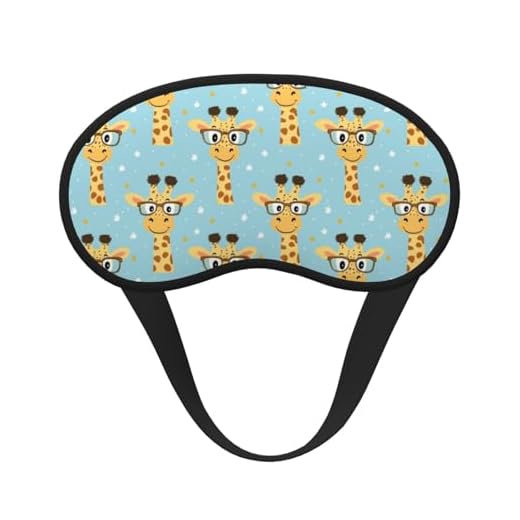 Comfortable Giraffe Glasses Blue Sleep Mask